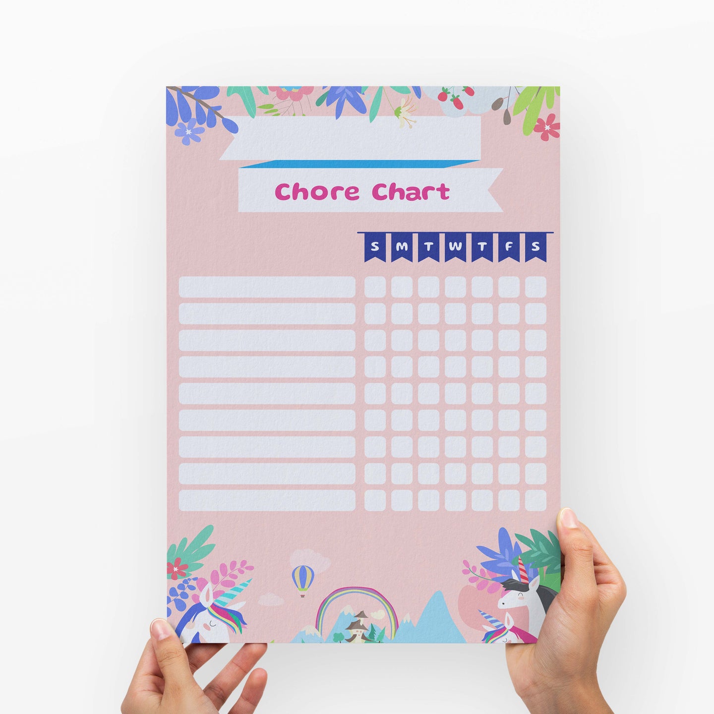 Chore Chart - Unicorn Theme