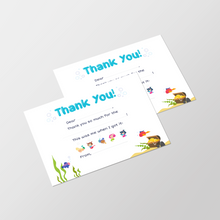 Load image into Gallery viewer, Fill In The Blank Thank You Cards, Mermaid
